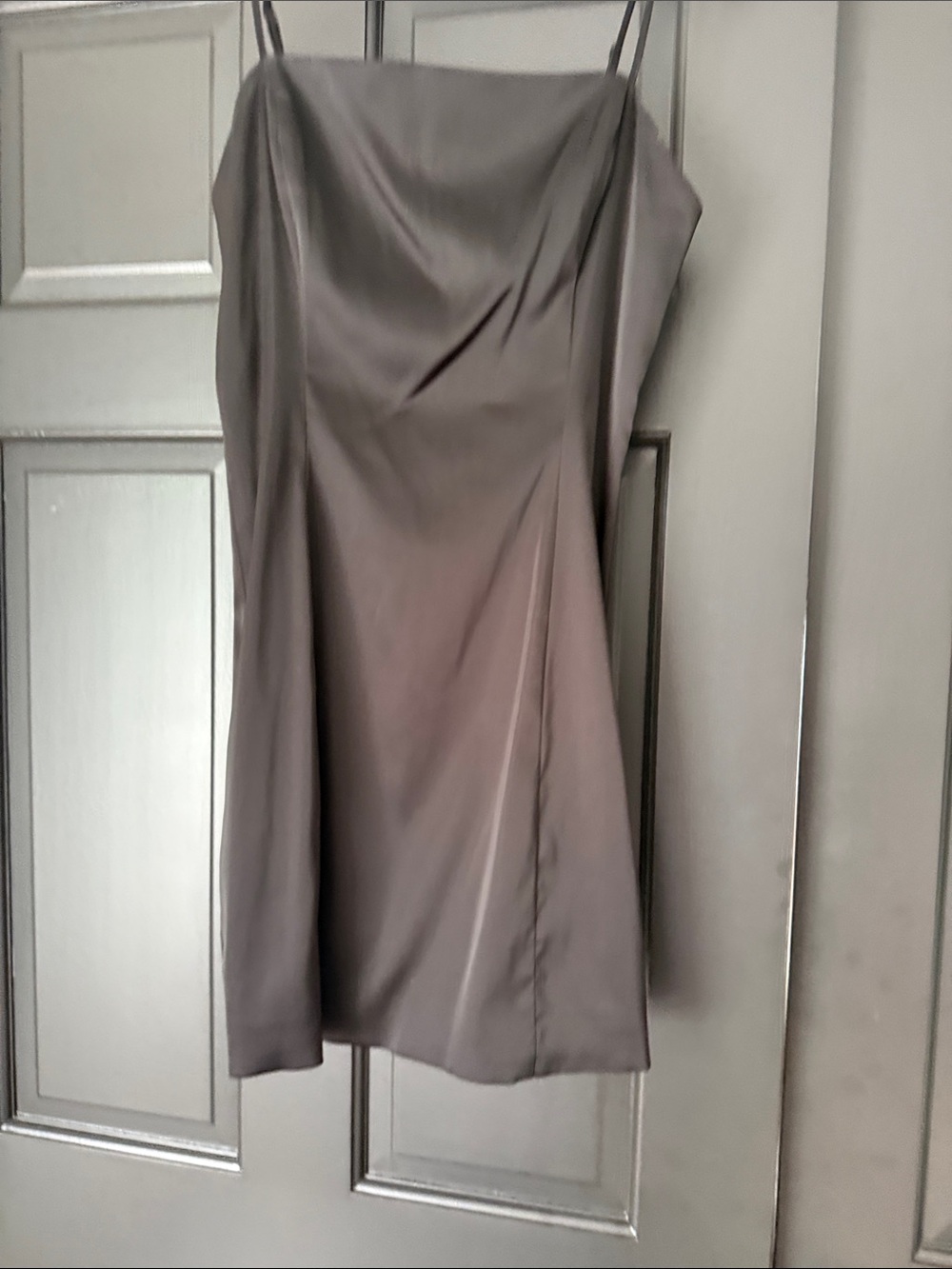 Sunday Best Black Satin Slip Dress